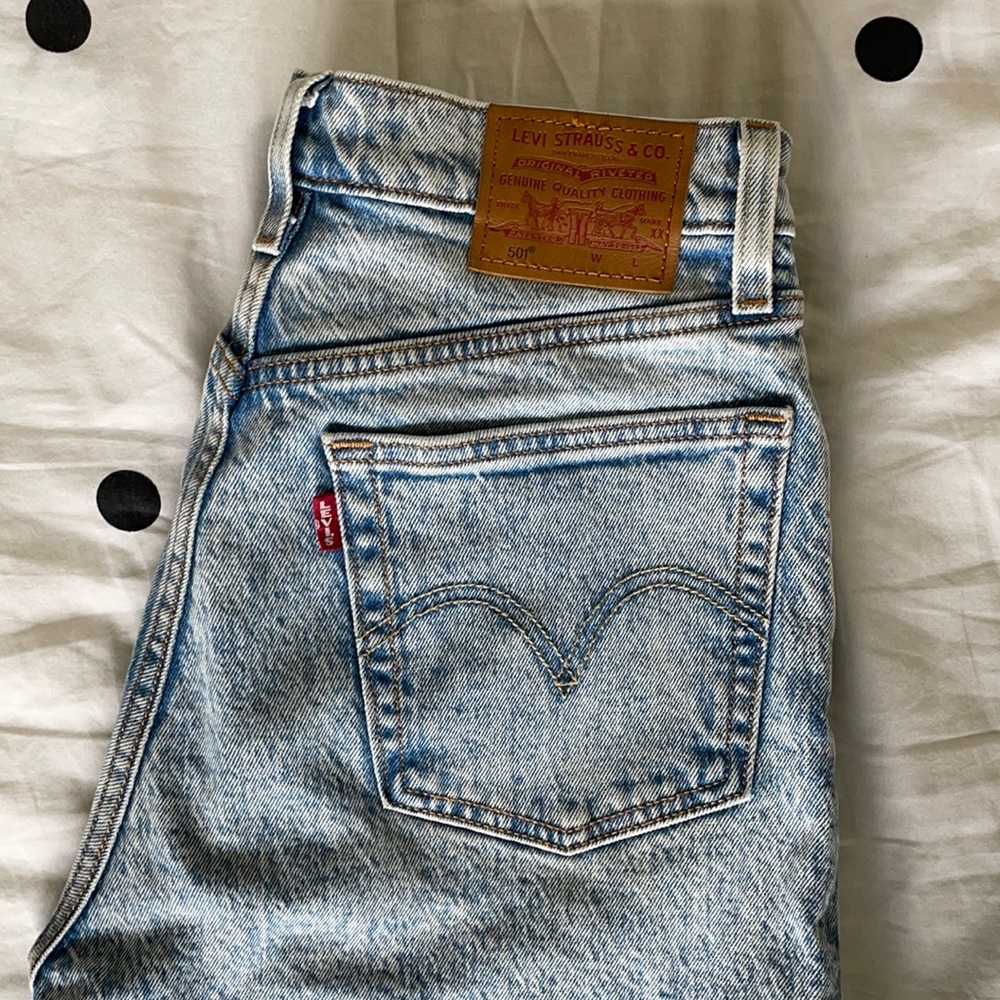 Levi’s 501 Straight Leg Acid Wash Jeans